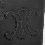 SMALL BUCKET CUIR TRIOMPHE IN GRAINED CALFSKIN BLACK - Image 4